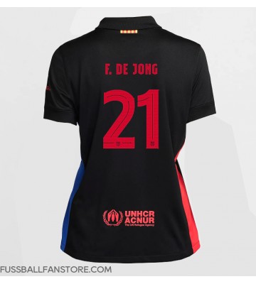 Barcelona Frenkie de Jong #21 Replik Auswärtstrikot Damen 2024-25 Kurzarm